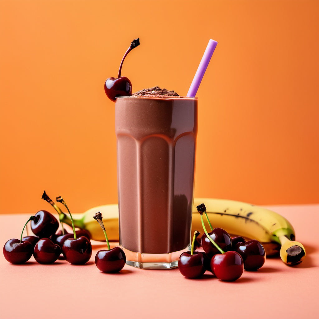 Chocolate, Banana & Cherry High-Protein Smoothie with Low Calories – A Delicious, Guilt-Free Dessert Alternative